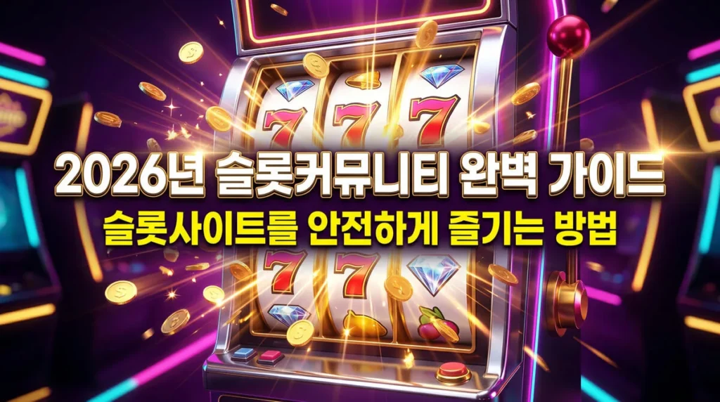 2026년 슬롯커뮤니티 완벽 가이드 슬롯사이트를 안전하게 즐기는 방법